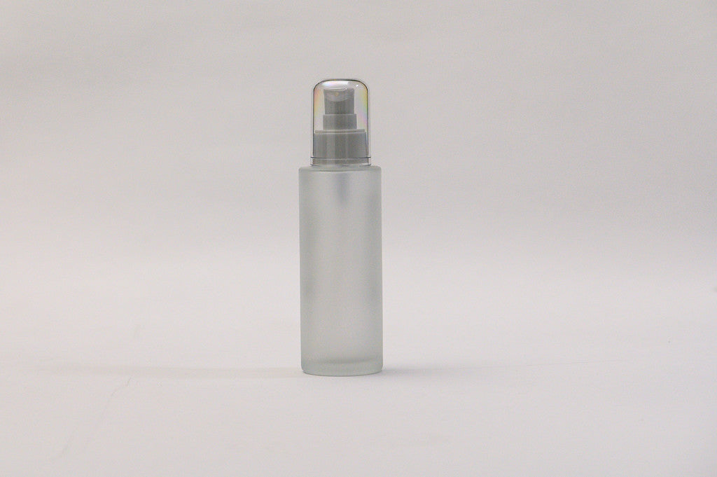 Botella 100 ml empavonada vidrio transparente recto tapa ovalada
