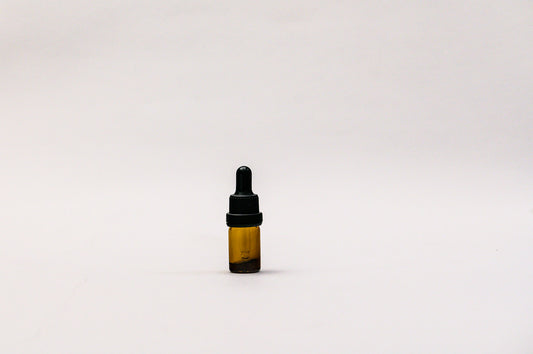 Gotario vidrio ámbar 5 ml con sello seguridad negro goma negra y pipeta