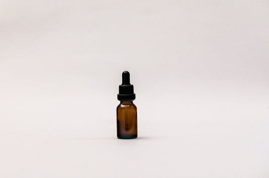 Gotario vidrio ámbar 15 ml con sello seguridad negro goma negra y pipeta