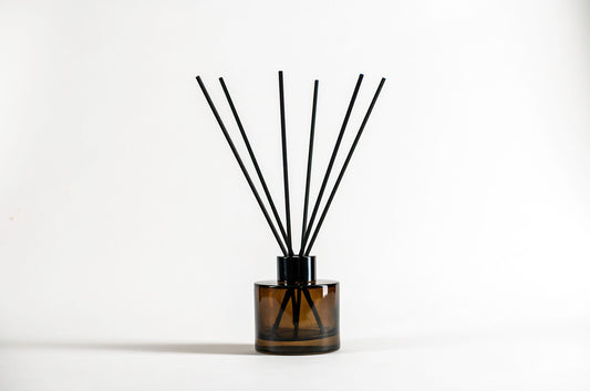 Mikado 100 ml difusor vidrio ámbar recto con tap. tapa n. varillas n.