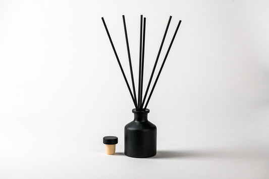 Mikado 50 ml difusor vidrio negro con t. varillas n.