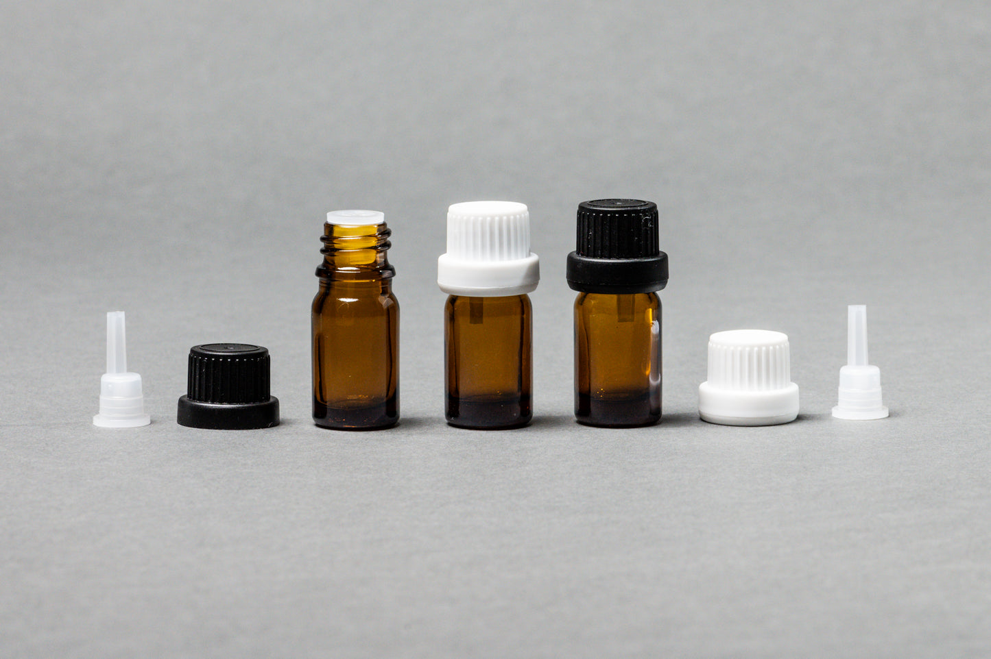 Gotario alemán vidrio ámbar 5 ml con inserto y tapa homeopática negra