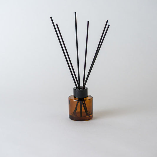 Mikado 50 ml difusor vidrio ámbar recto con tap. tapa n. varillas n.