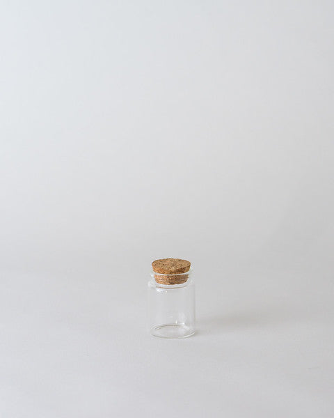 Pote Frasco Vidrio Transparente 30 ml con corcho