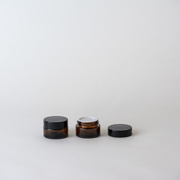 Pote frasco vidrio ámbar 20 ml