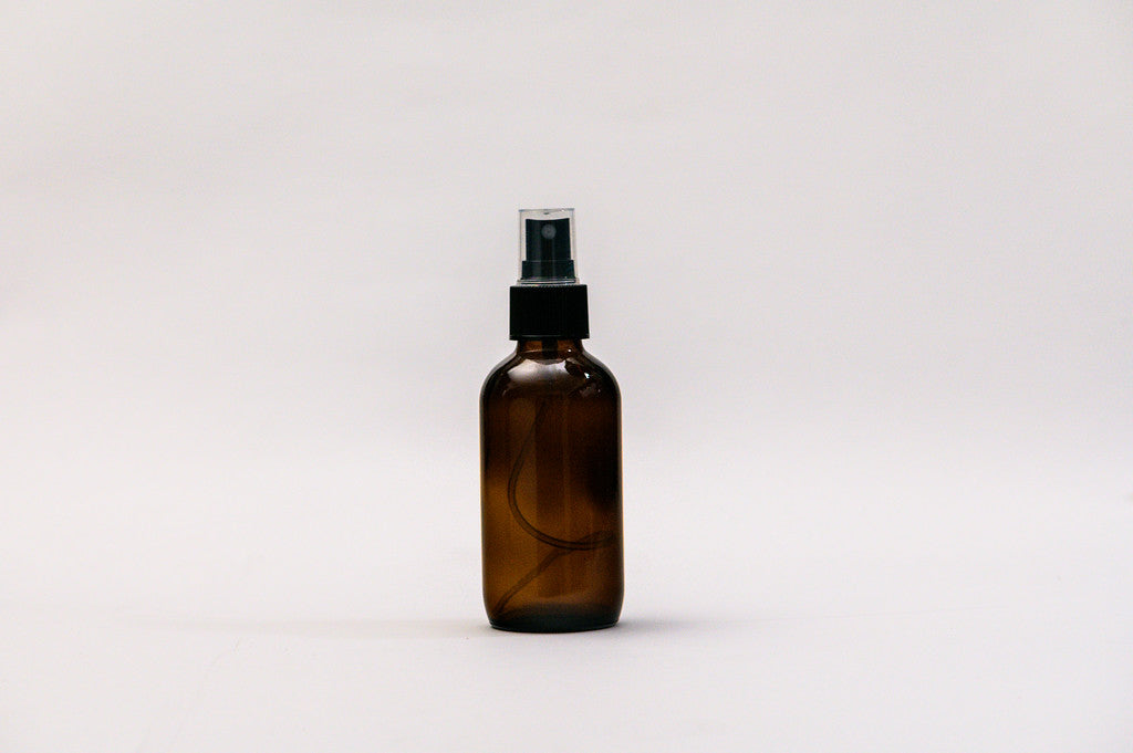 Botella vidrio ámbar 120 ml con spray negro 24/410