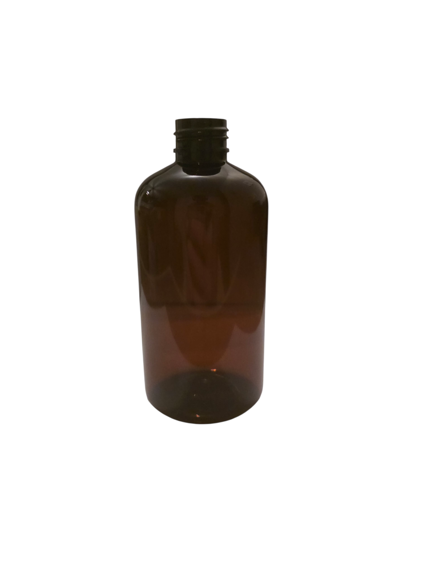 Botella sola 250 ml plástico ámbar 24/410 barril pet sin tapa ni válvula