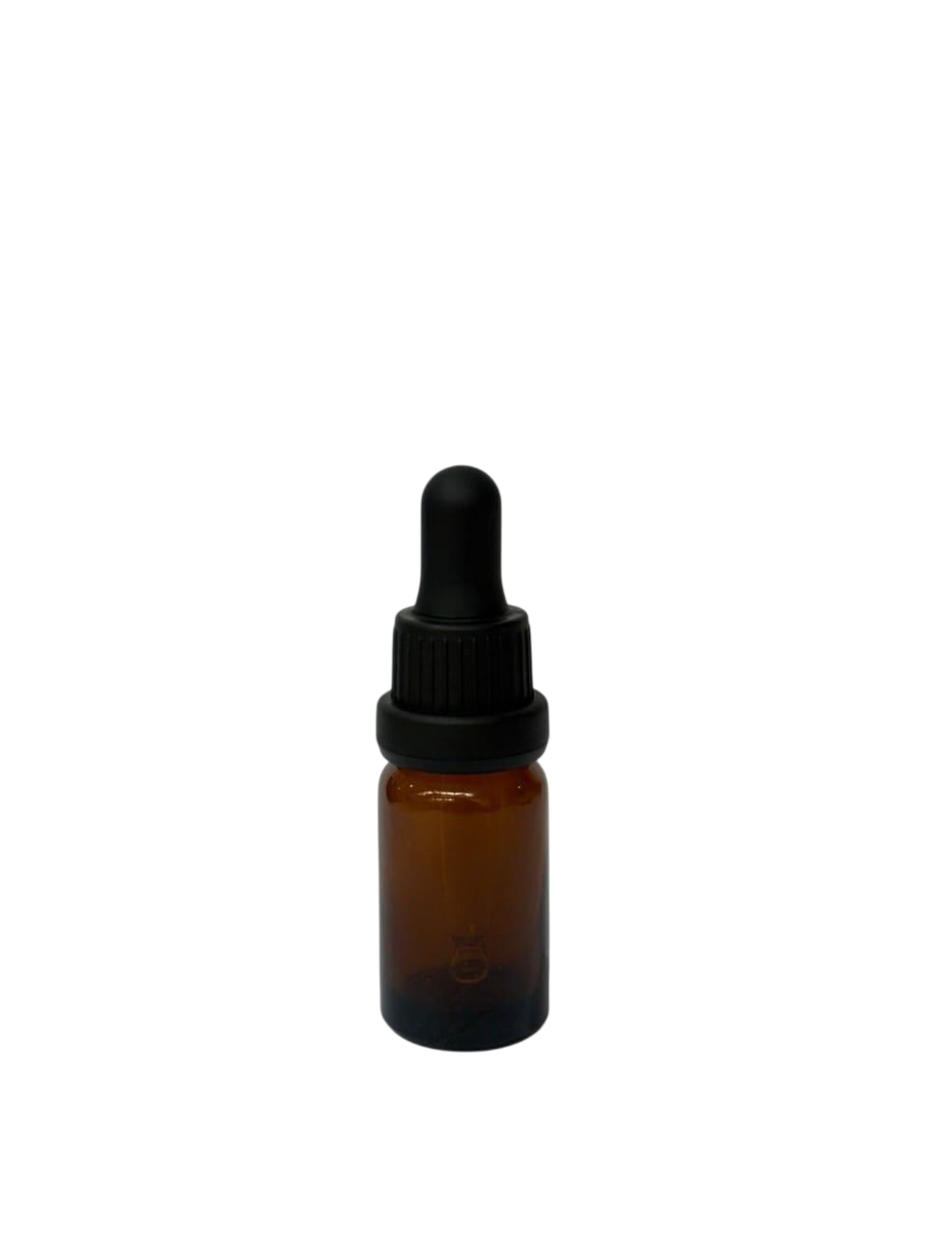Gotario vidrio ámbar 10 ml goma gruesa nitrilo mate sello seguridad negro y pipeta (Para aceites esenciales fuertes que queman otras gomas) tapas armadas (Pipeta, goma y sello juntos en 1 pieza)